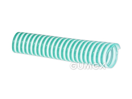 Tlakonasávacia hadica na vodu NASSA S07, 32/36,4mm, 4bar/-0,5bar, PVC, -20°C/+60°C, transparentná zelená